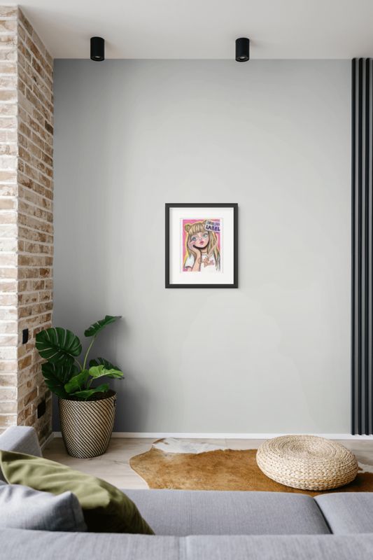 The Performer framed on a wall
