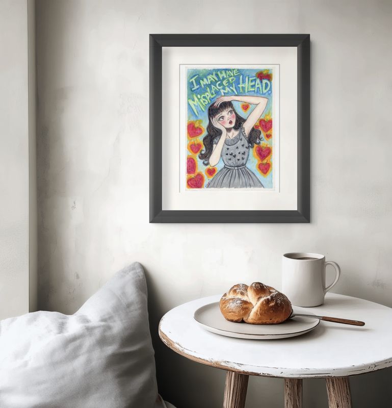 The Investigator framed on a wall